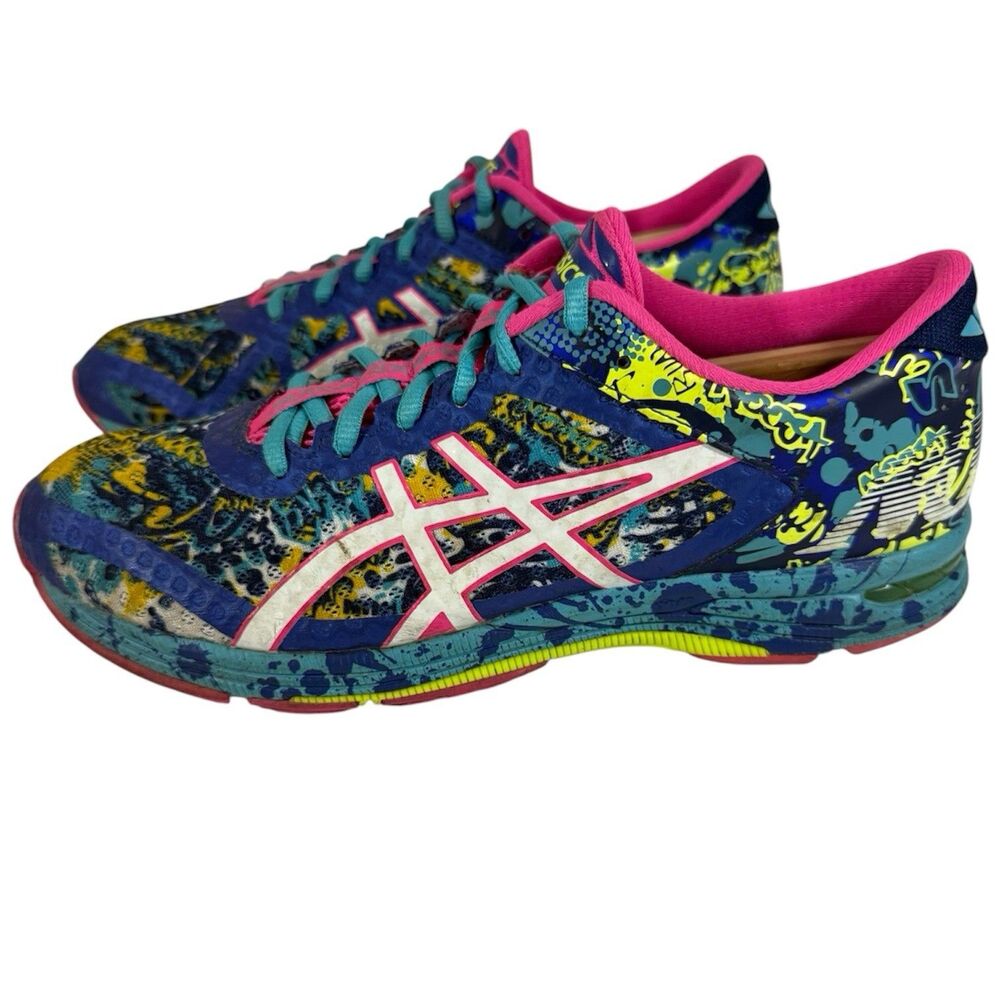 ASICS GEL NOOSA WOMEN’S SIZE 10 T676N TRI 11 SHOES RUNNING TEAL BLUE HOT PINK